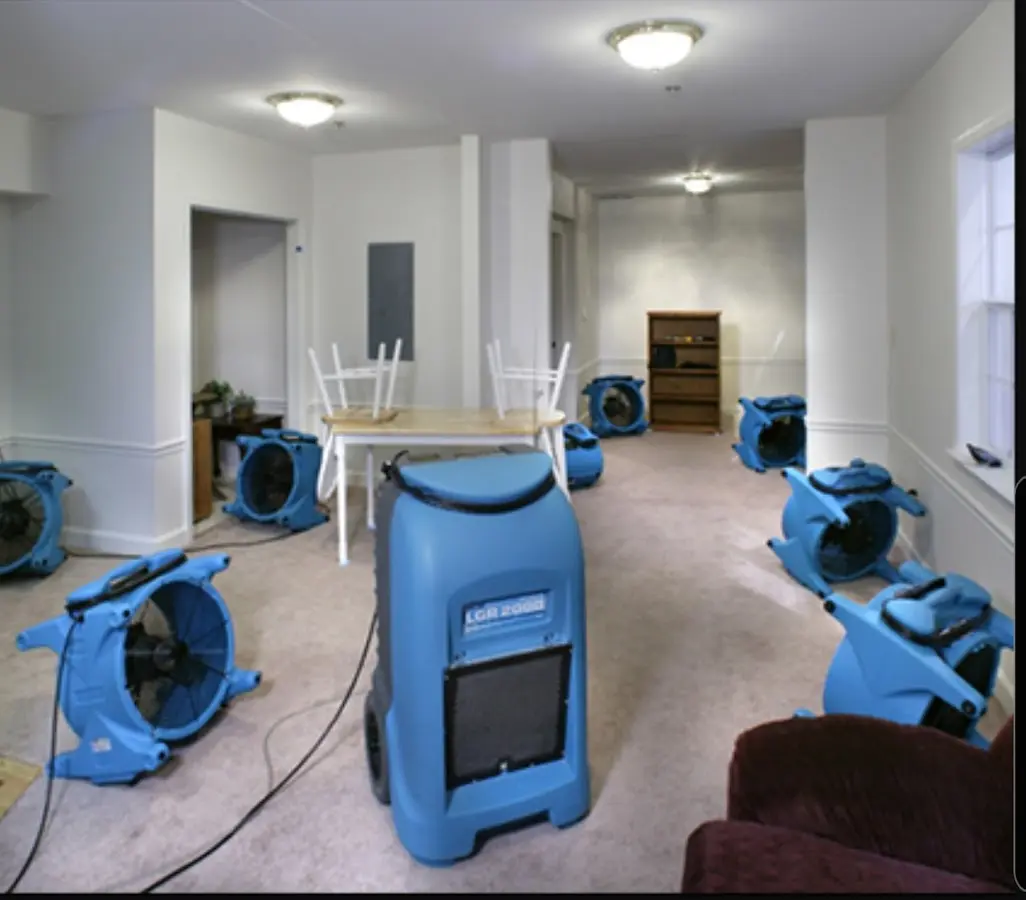 Air movers and dehumidifier setup for Water Extraction & Removal in Nanakuli